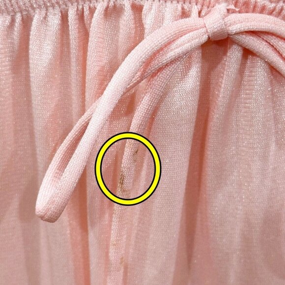 Vintage JC Penney Long Nightgown Size M Pink Empire Waist Peignoir Dreamy *READ - Picture 8 of 9